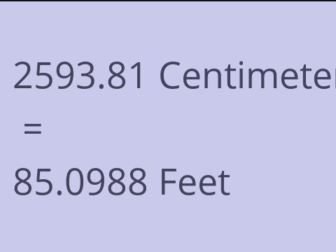 2593.81 CM TO FEET