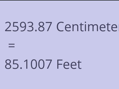 2593.87 CM TO FEET