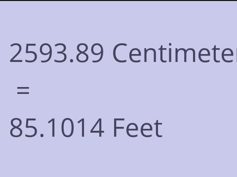2593.89 CM TO FEET