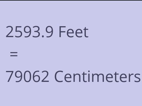 2593.9 FEET TO CM