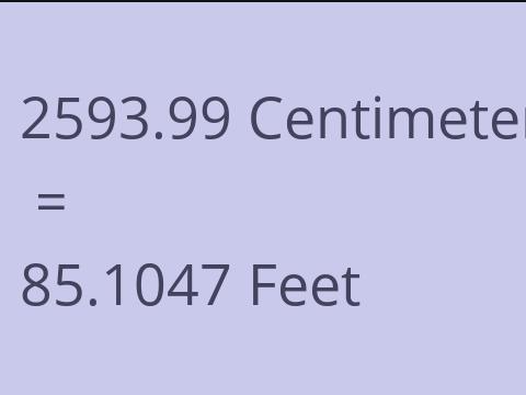 2593.99 CM TO FEET