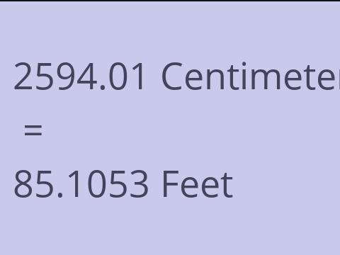 2594.01 CM TO FEET