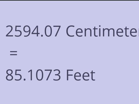 2594.07 CM TO FEET