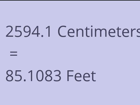 2594.1 CM TO FEET