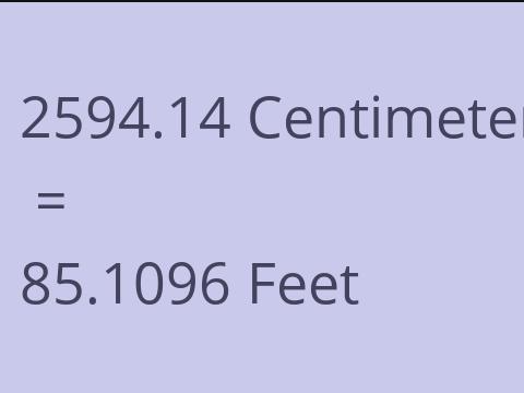 2594.14 CM TO FEET