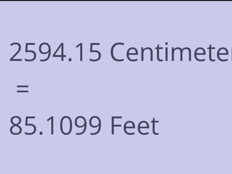 2594.15 CM TO FEET