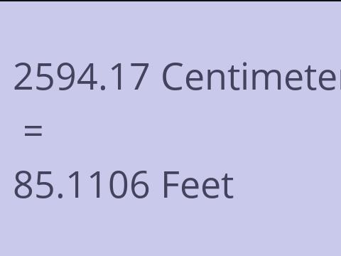 2594.17 CM TO FEET