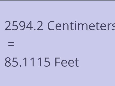 2594.2 CM TO FEET