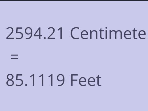 2594.21 CM TO FEET