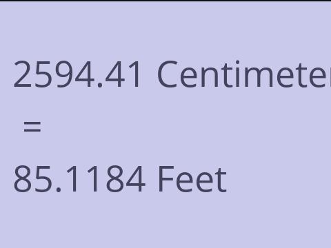 2594.41 CM TO FEET