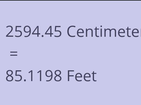 2594.45 CM TO FEET