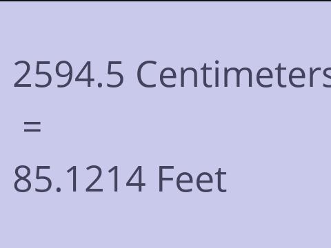 2594.5 CM TO FEET