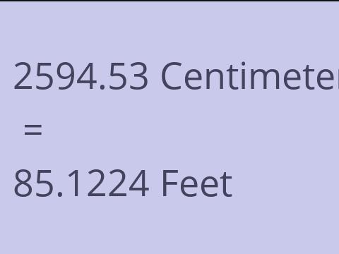 2594.53 CM TO FEET