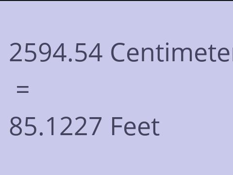 2594.54 CM TO FEET