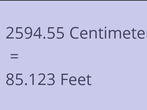 2594.55 CM TO FEET