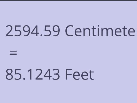 2594.59 CM TO FEET