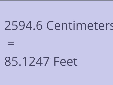 2594.6 CM TO FEET