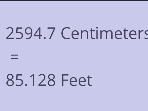 2594.7 CM TO FEET