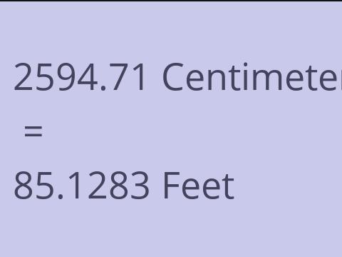 2594.71 CM TO FEET