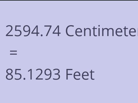 2594.74 CM TO FEET