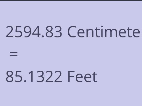 2594.83 CM TO FEET