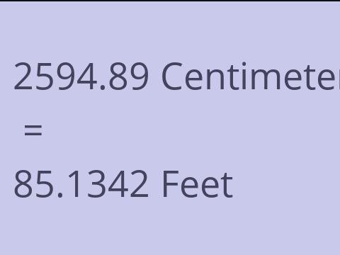 2594.89 CM TO FEET