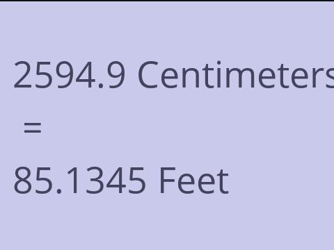 2594.9 CM TO FEET