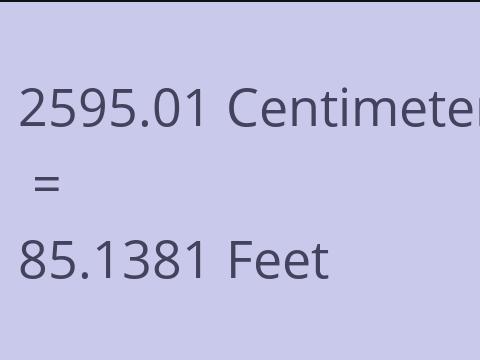 2595.01 CM TO FEET