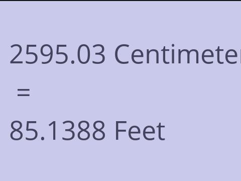 2595.03 CM TO FEET