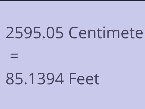 2595.05 CM TO FEET