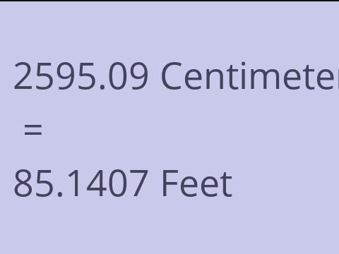 2595.09 CM TO FEET