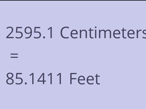 2595.1 CM TO FEET