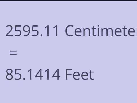 2595.11 CM TO FEET