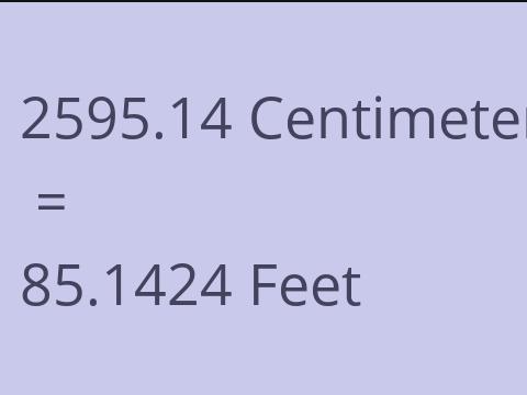 2595.14 CM TO FEET