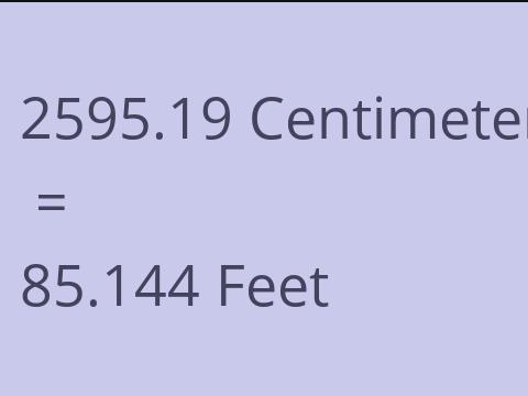2595.19 CM TO FEET
