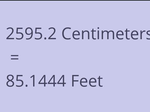 2595.2 CM TO FEET