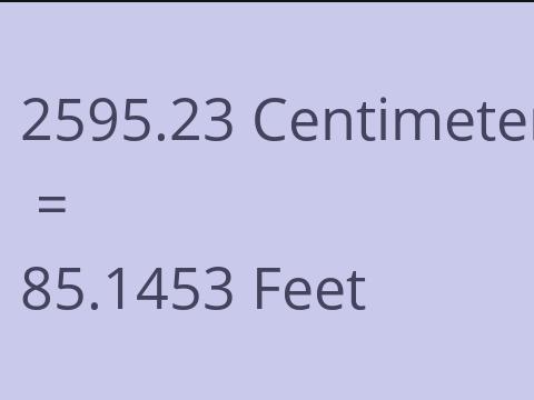 2595.23 CM TO FEET