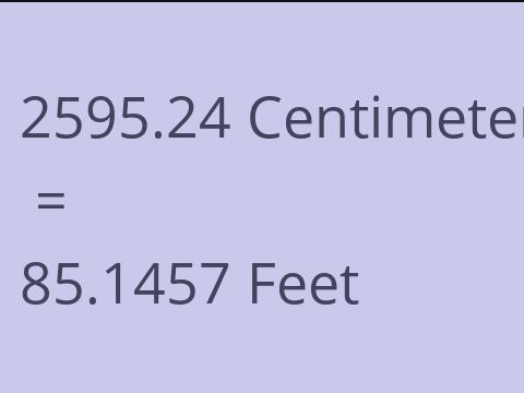 2595.24 CM TO FEET