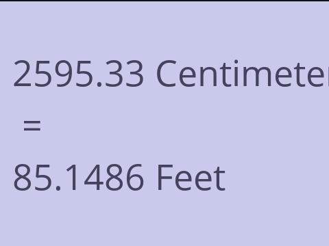 2595.33 CM TO FEET