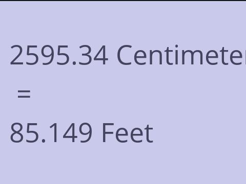 2595.34 CM TO FEET