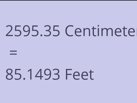 2595.35 CM TO FEET