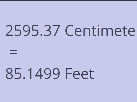 2595.37 CM TO FEET