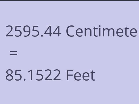 2595.44 CM TO FEET