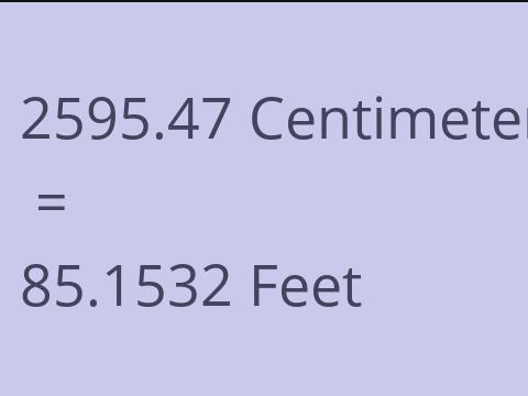 2595.47 CM TO FEET