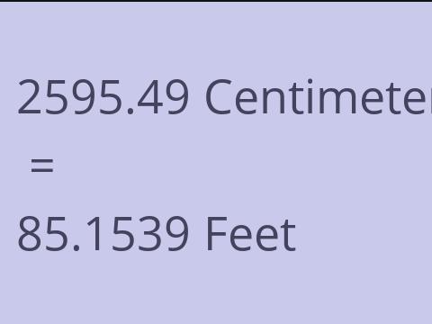 2595.49 CM TO FEET