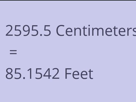 2595.5 CM TO FEET