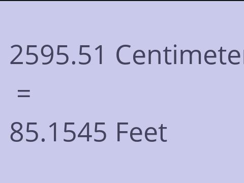 2595.51 CM TO FEET