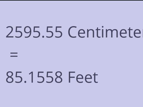 2595.55 CM TO FEET