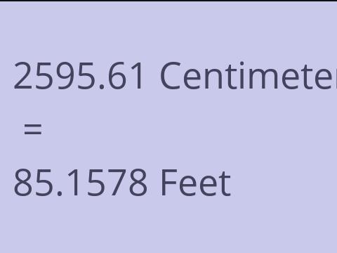 2595.61 CM TO FEET