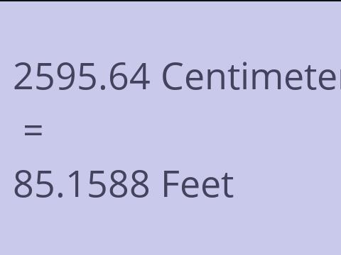 2595.64 CM TO FEET